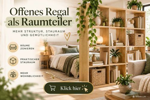 offenes Regal als Raumteiler